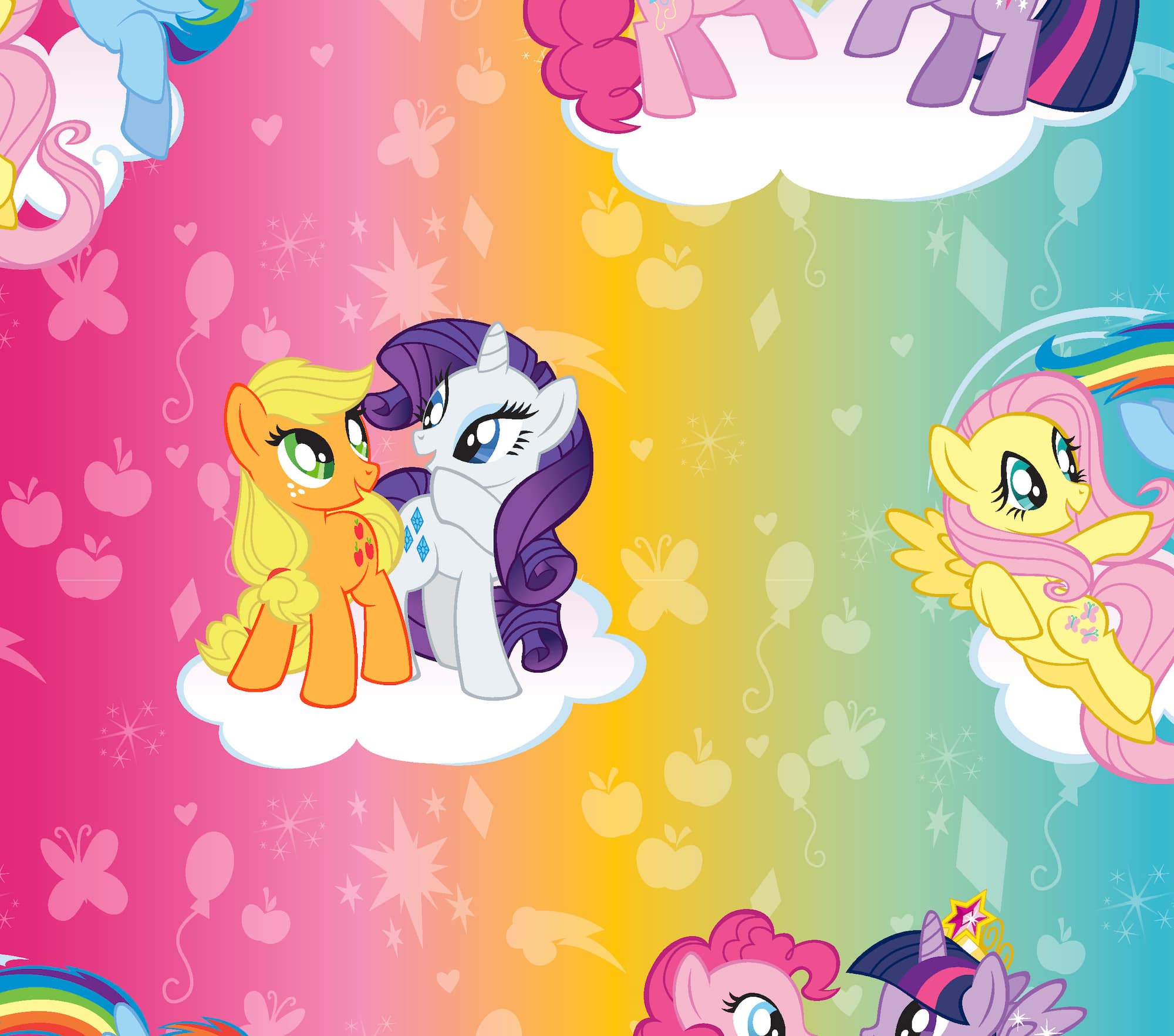 Hasbro My Little Pony Ombre Toss Cotton Fabric